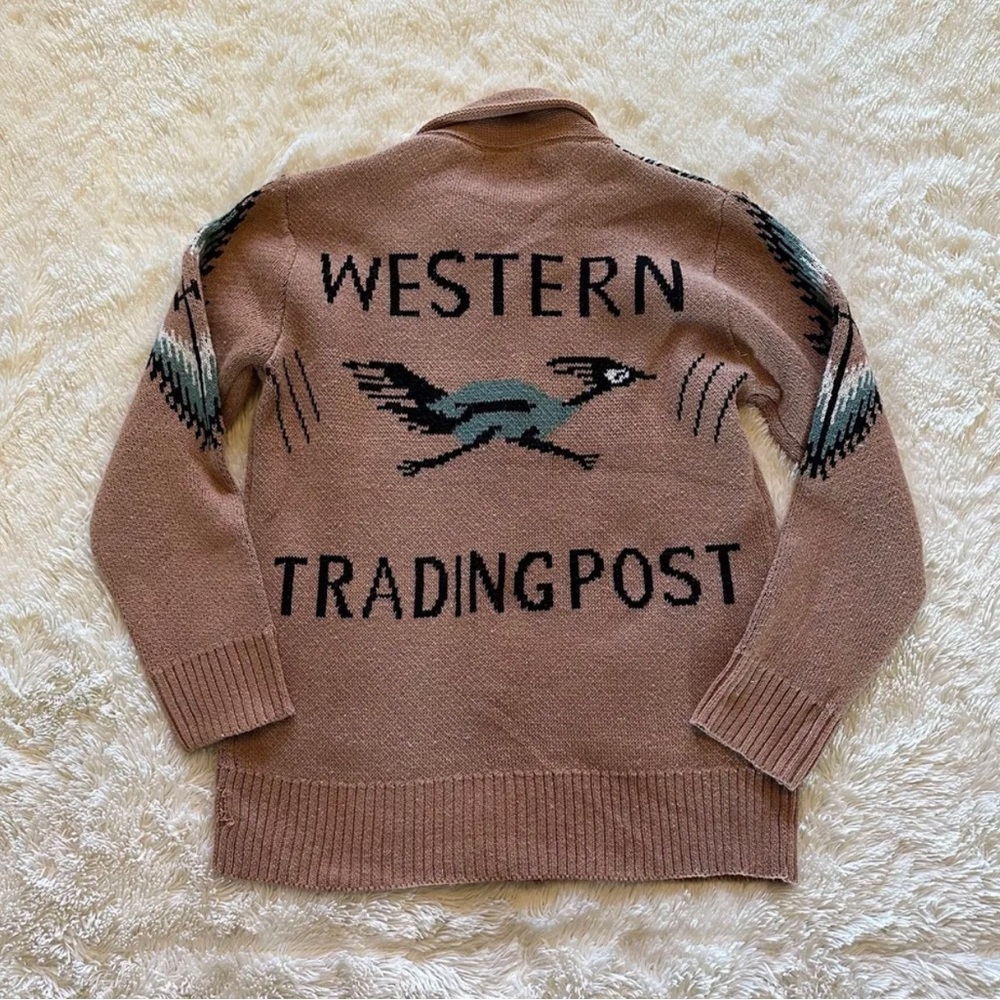 Western Trading Post RoadRunner Cowichan Knit Traditional Button Front Sweater